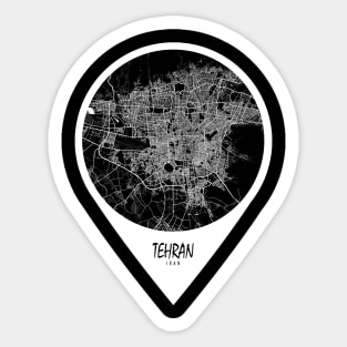 Tehran, Iran City Map - Travel Pin Sticker